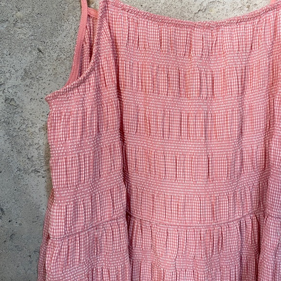 Lush plaid prairie spaghetti strap sun dress - Picture 2 of 5